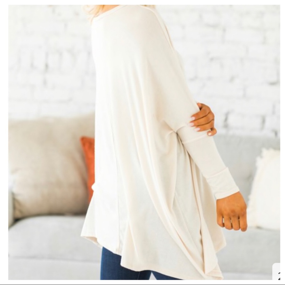 OVERSIZED LOOSE FIT CREAM KNIT SWEATER - Picture 3 of 9